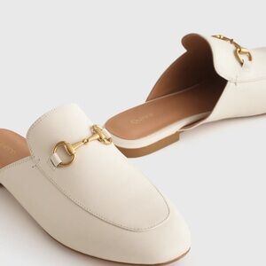 NIB Quince Italian Leather Horsebit Loafer Mule, sz 7.5